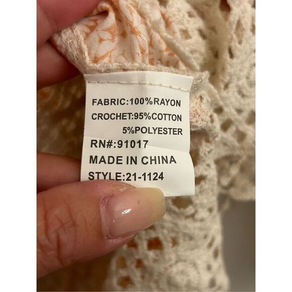 Solitaire boho embroidered blouse S - Picture 4 of 7